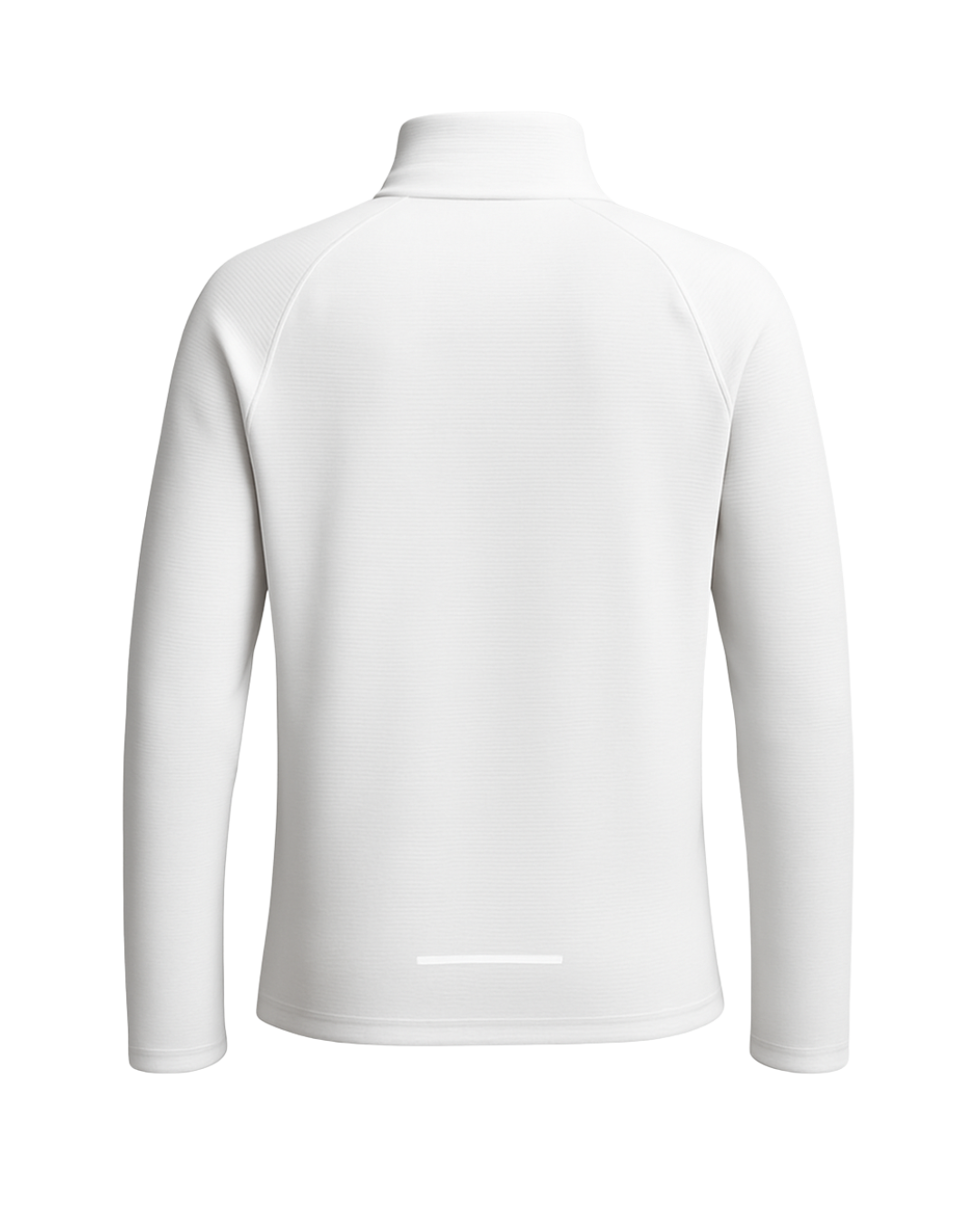 White long-sleeve half zip on a white background
